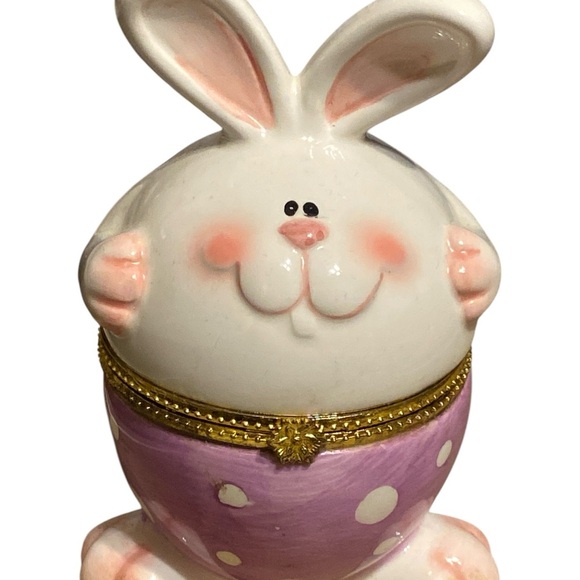 Pink and White Bunny Decor with Cheerful Accents - Picture 1 of 6